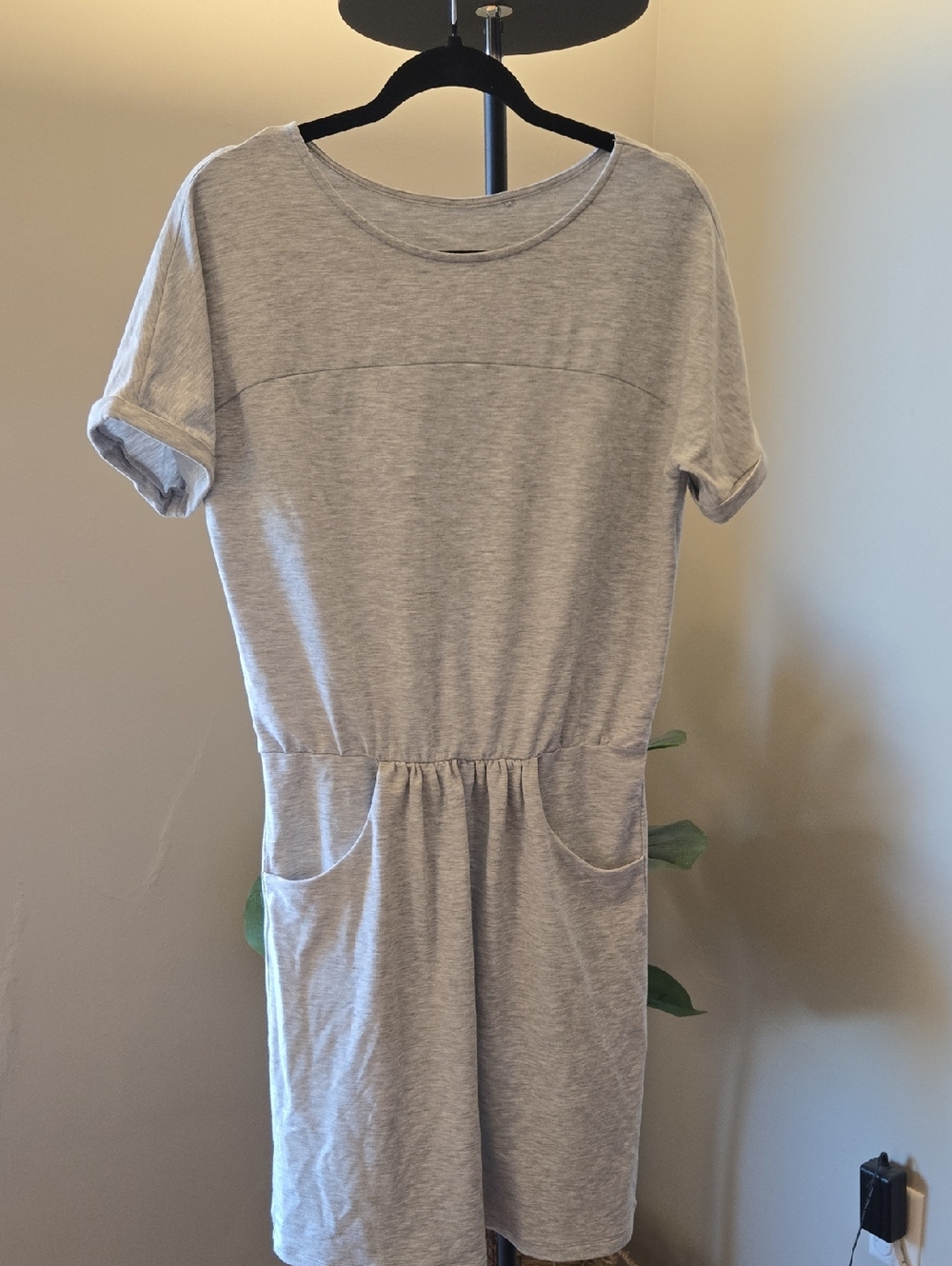 Light Gray Casual Midi Dress
